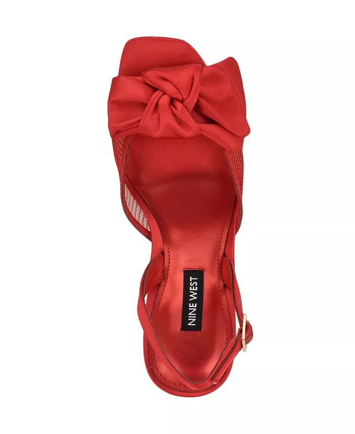 Женские босоножки Gergia Stiletto Heel Open Toe Dress Sandals Nine West, красный — фото 4