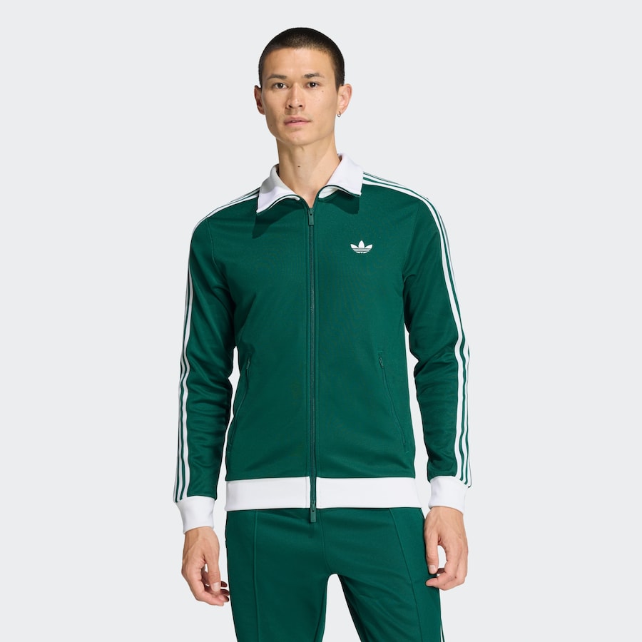 Толстовка с капюшоном на молнии ADIDAS ORIGINALS Classic, зеленый — фото 3