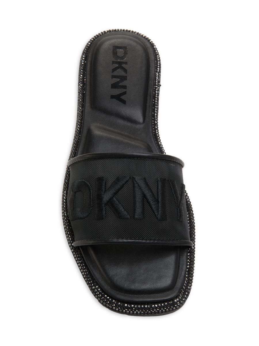 Сандалии Badin с декоративной отделкой на плоской подошве DKNY, черный