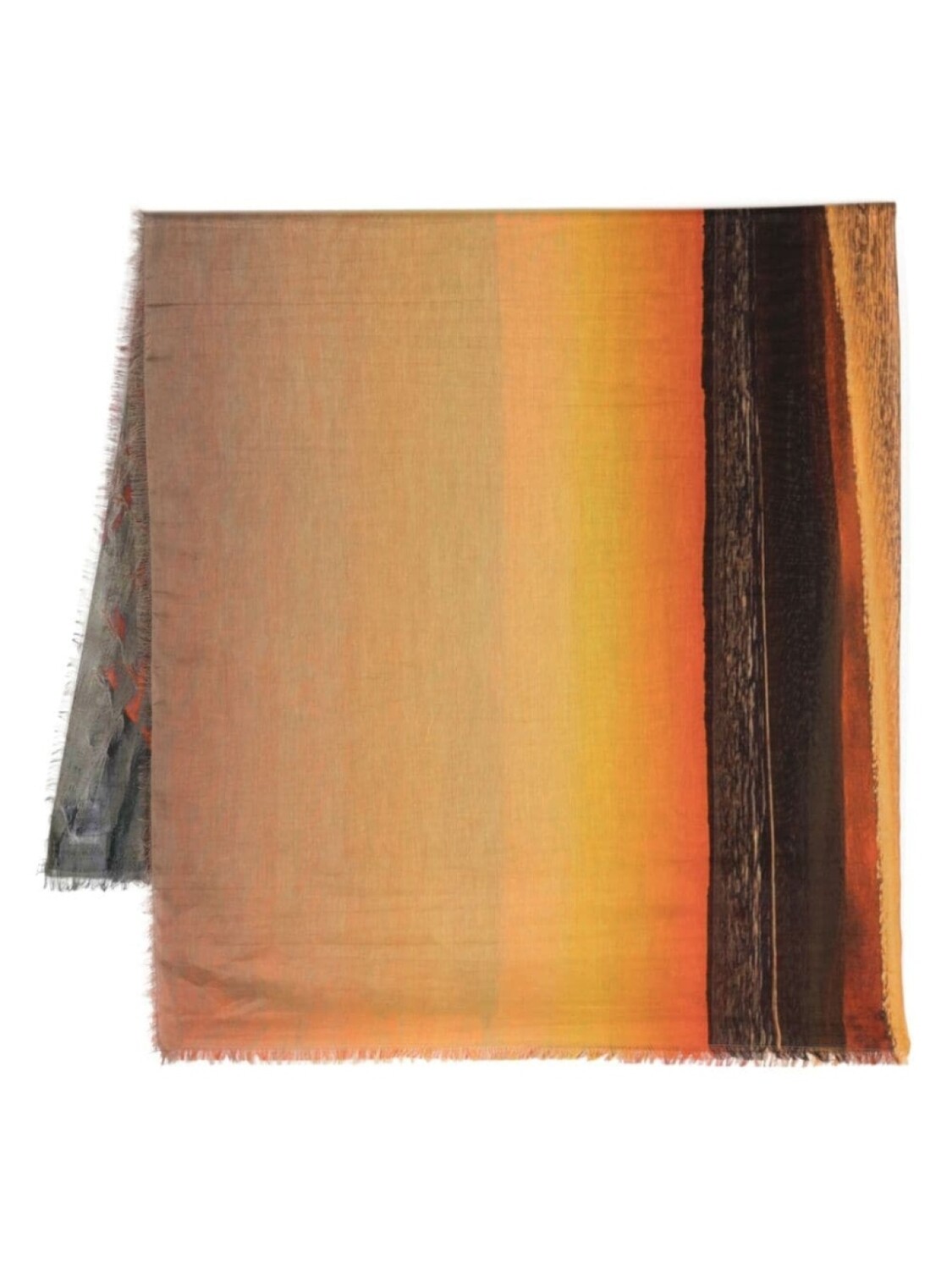 

Louisa Ballou шарф Painted Sunset с бахромой, оранжевый