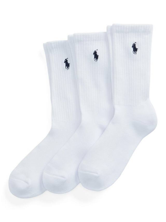 

Мягкие спортивные носки-гольфы Ralph Lauren, Pack of 3, White