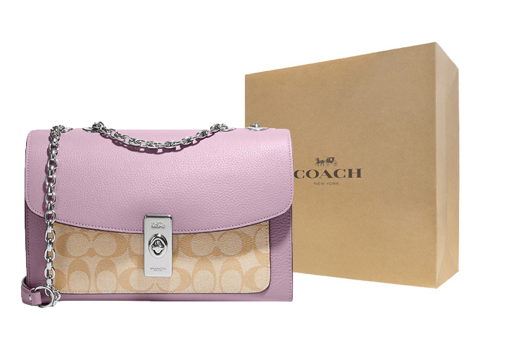 

COACH Сумка кроссбоди из ткани с кожаными вставками