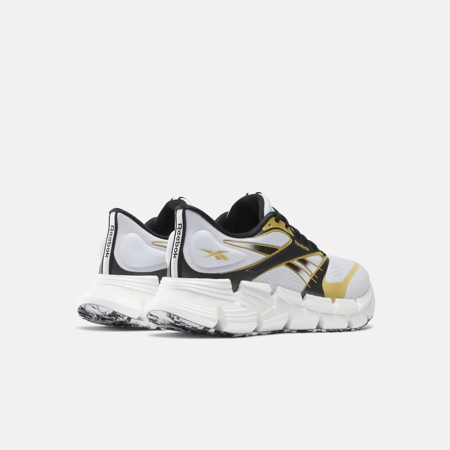 Кроссовки Reebok FloatZig 2 для бега, белый/черный/золотой — фото 3