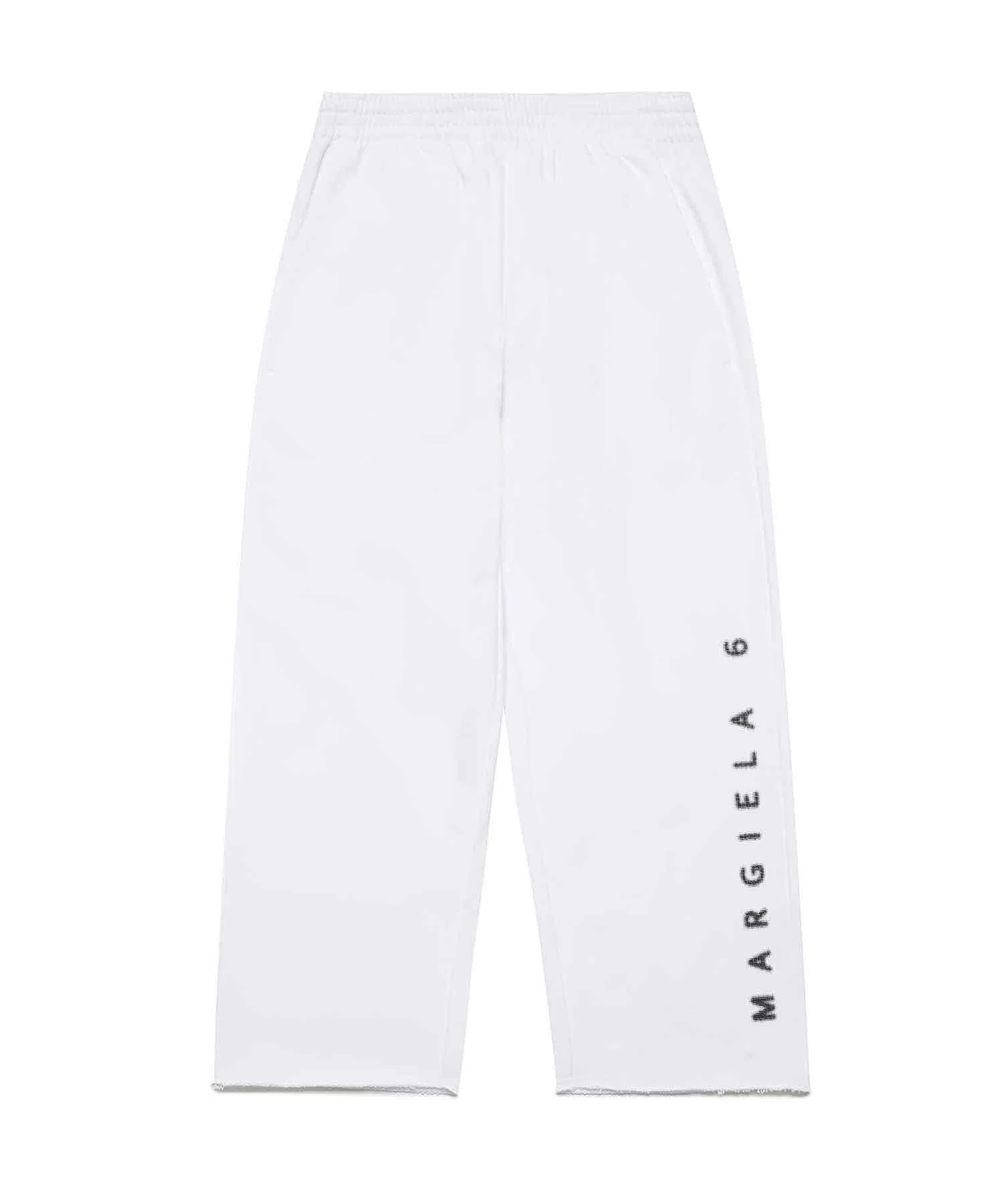 Детские хлопковые брюки с логотипом MM6 Maison Margiela белые