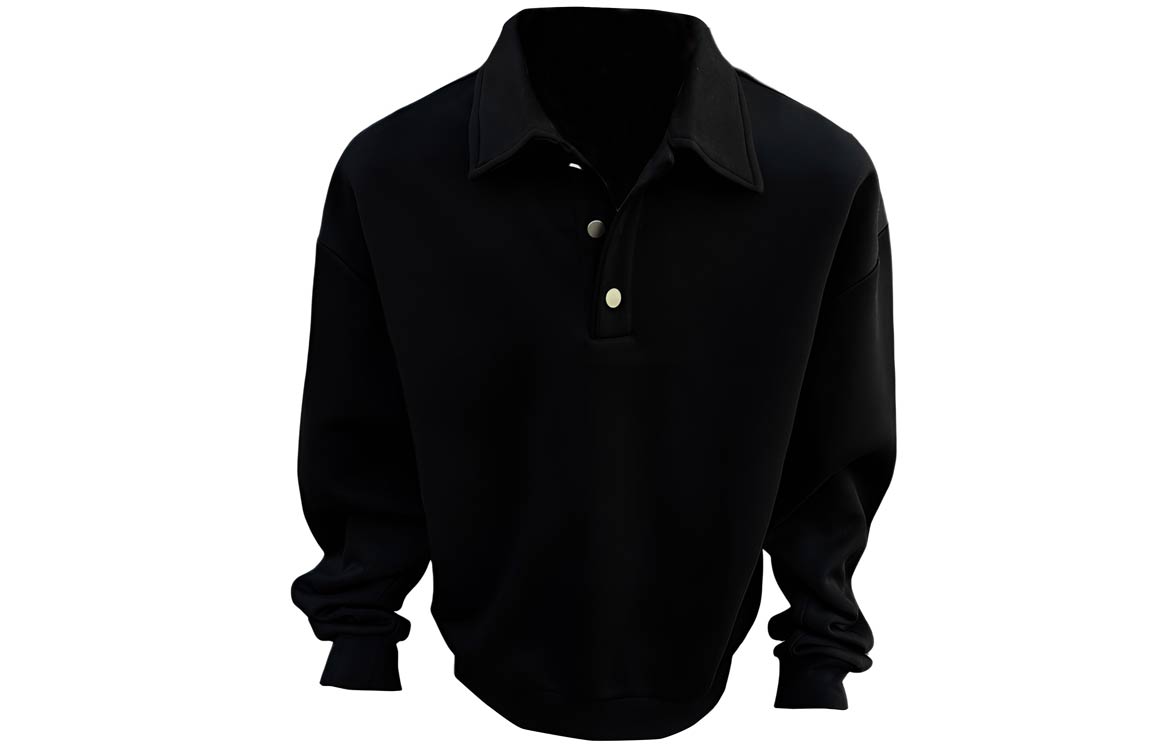 

Свитшот Unisex Polo Collar Moderate Heavyweight ZIAREL, черный