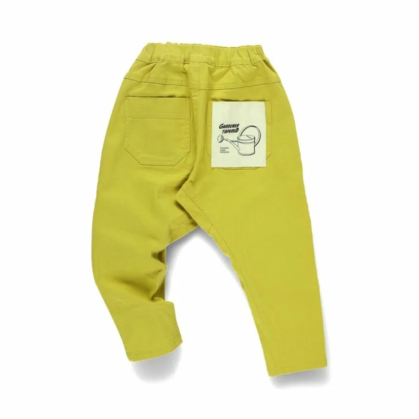 Зауженные брюки из саржи для садовника Branshes, Yellow
