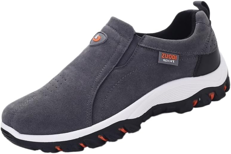 

Мужские спортивные кроссовки больших размеров - противоскользящие и прочные, удобные и дышащие, повседневные спортивные кроссовки, подходят для ежедневной носки Fusecottc, серый