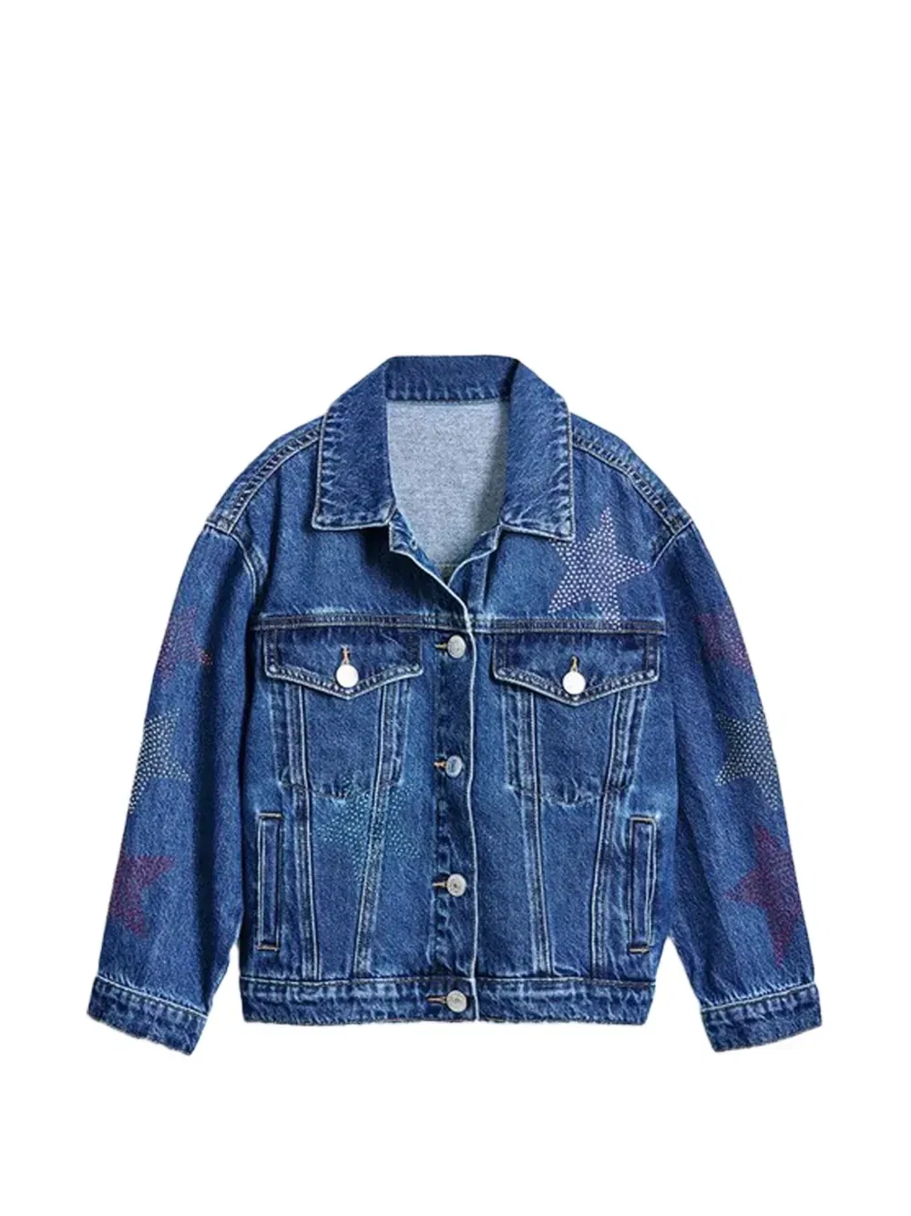 Джинсовая куртка со звездами Desigual, синий