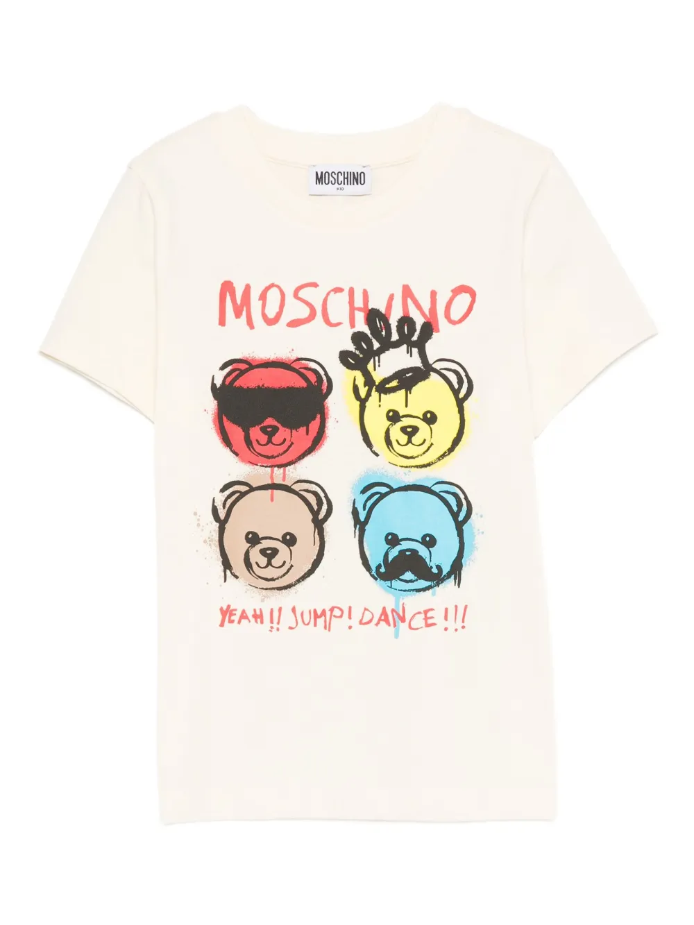 

Футболка с принтом тедди Moschino Kids, нейтральный