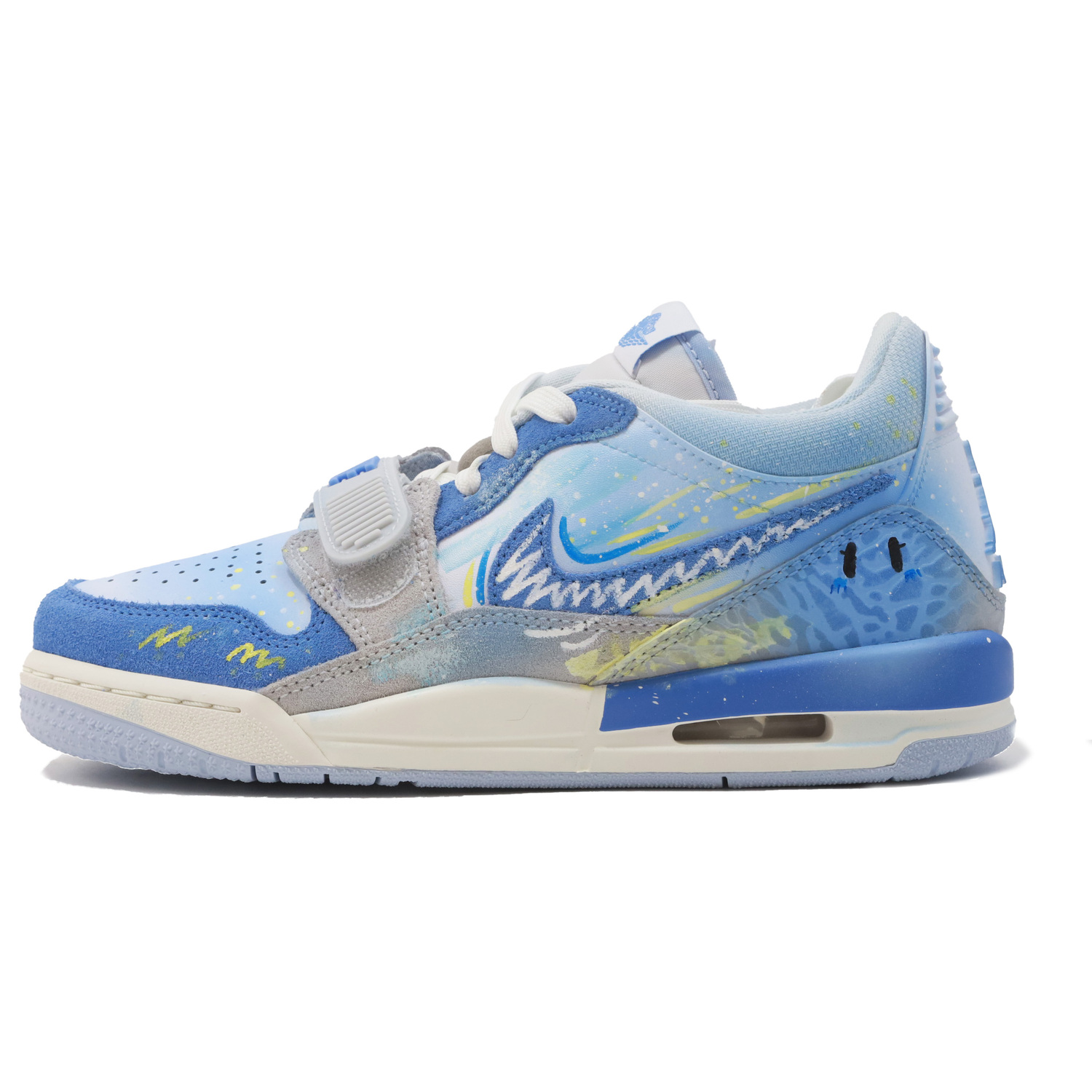 

Детские баскетбольные кроссовки Legacy 312 для начальной школы Jordan, синий белый серый