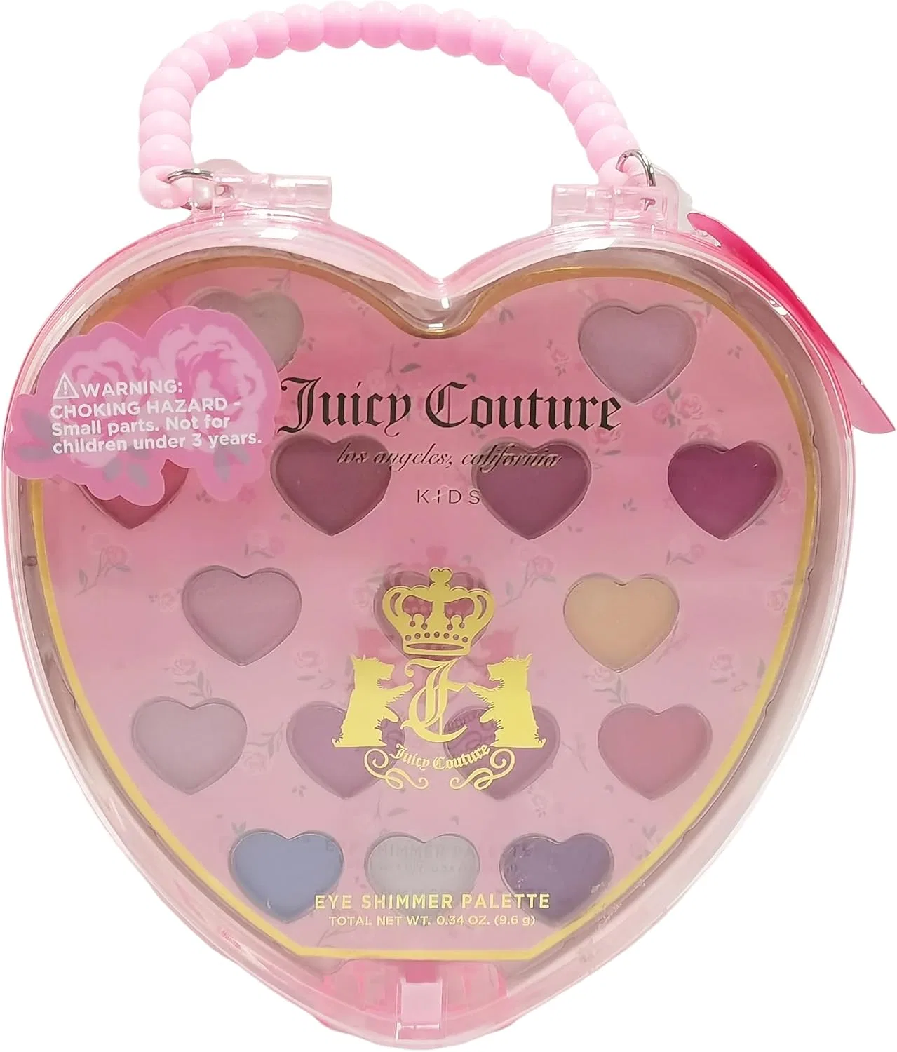 Палитра для макияжа блестящая Juicy Couture, 16 оттенков, розовый