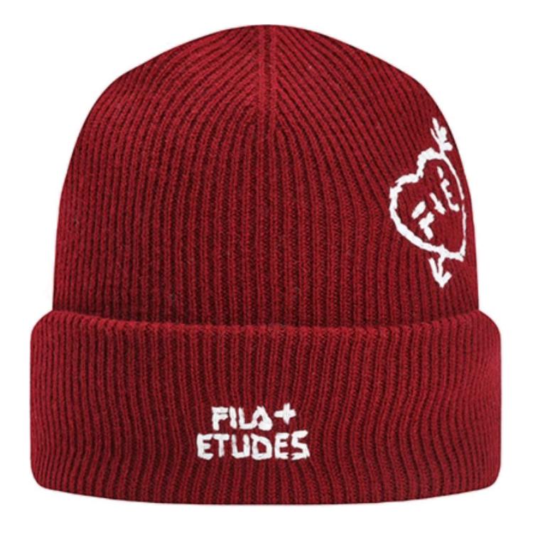 

FILA Бордовая вязаная шапка из овечьей шерсти унисекс, Burgundy