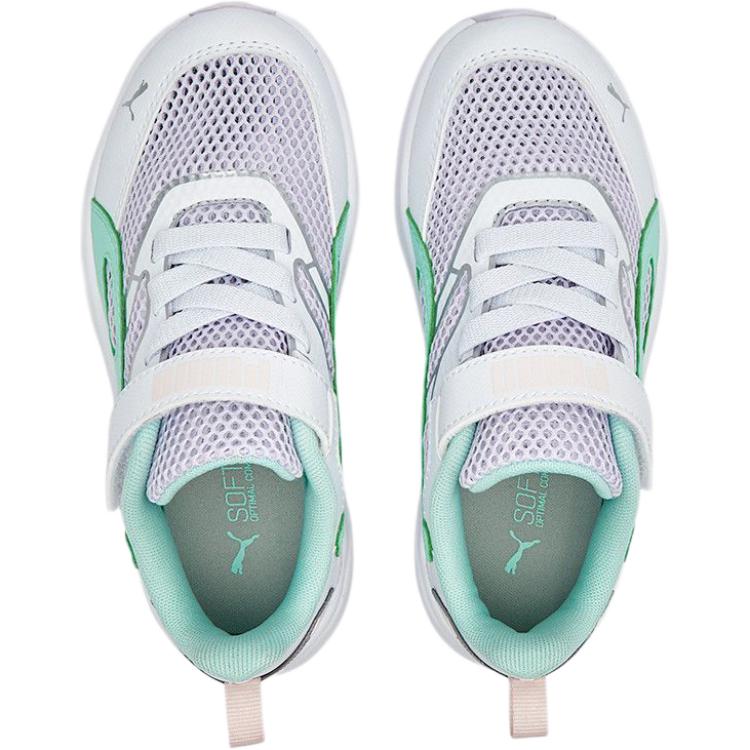 Кроссовки Pounce Lite Low Top для детей PUMA, белый/синий/фиолетовый — фото 3