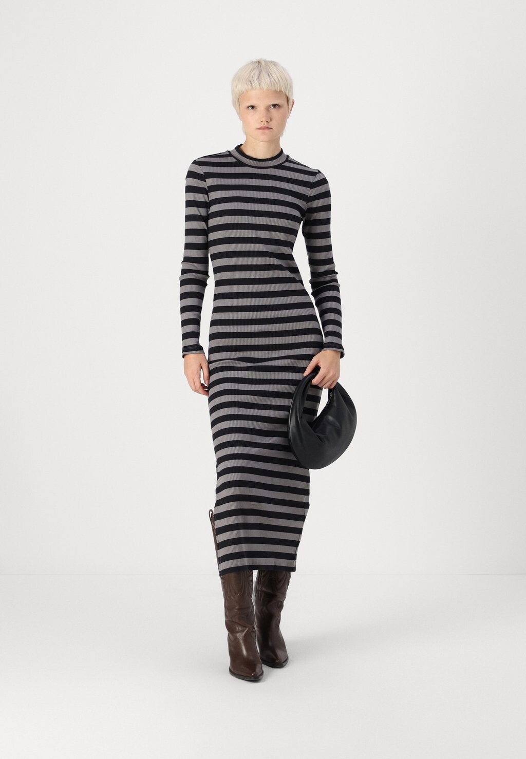 

Платье макси NMELINOR MEDIUM NECK LONG DRESS Noisy May, темно-серый