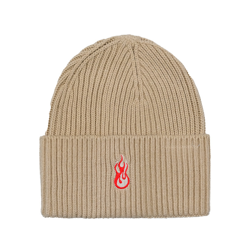 

Vision Of Super Вышитая шапка бини с огненным узором, Light Brown (HD06NUT)