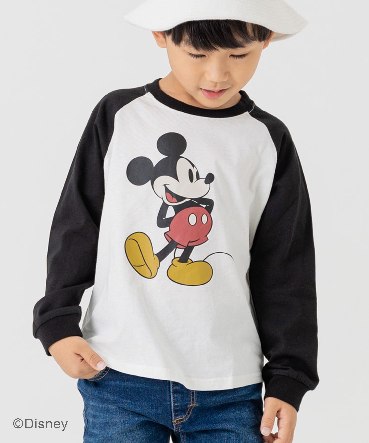 Футболка с длинным рукавом Микки Маус Disney, A-Raglan/Black — фото 3
