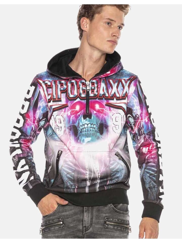 

Толстовка Cipo & Baxx Sweatshirts, цвет CYBER-BLUE