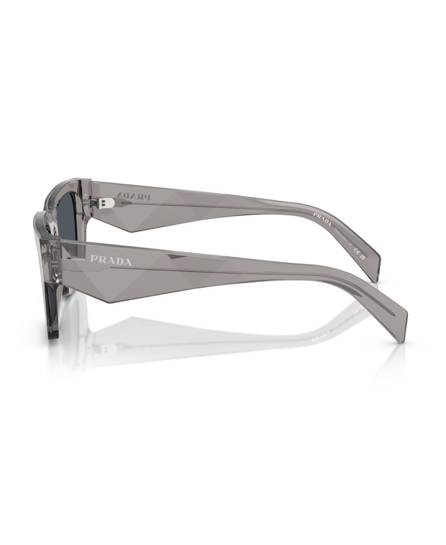 Мужские солнцезащитные очки большого размера, PR A06S PRADA, Transparent Dark Gray — фото 4