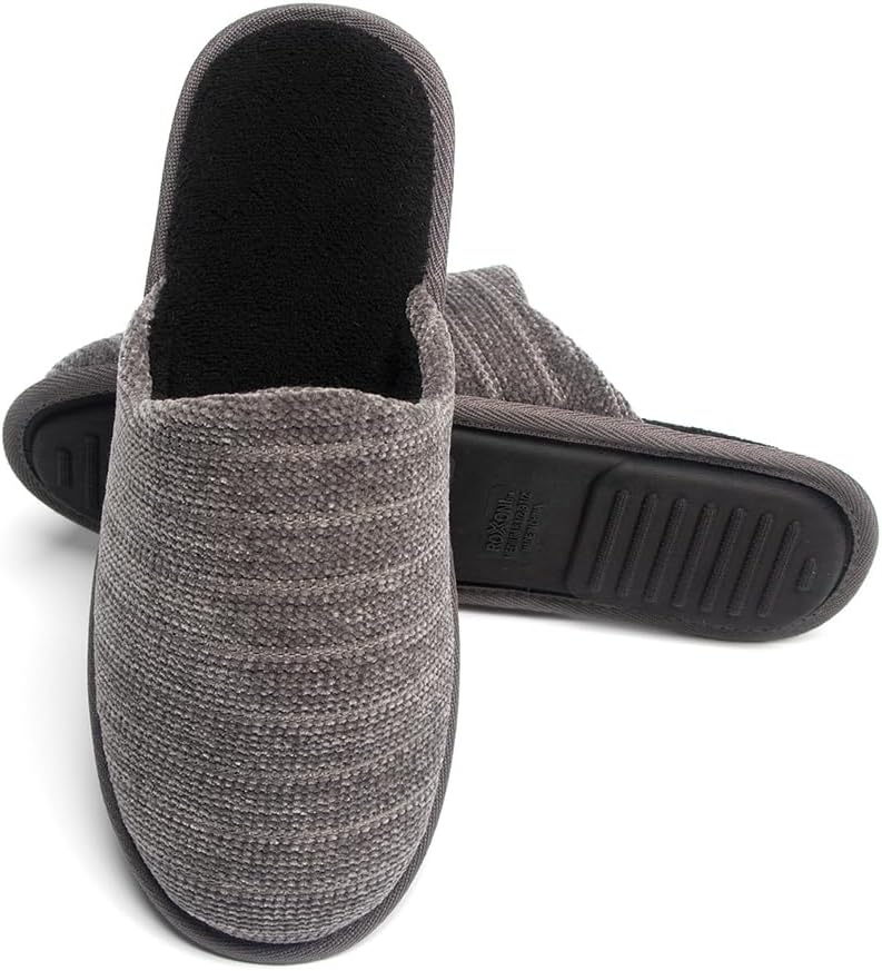 

Мужские мягкие домашние тапочки Roxoni с комфортной стелькой из пены с эффектом памяти, серый