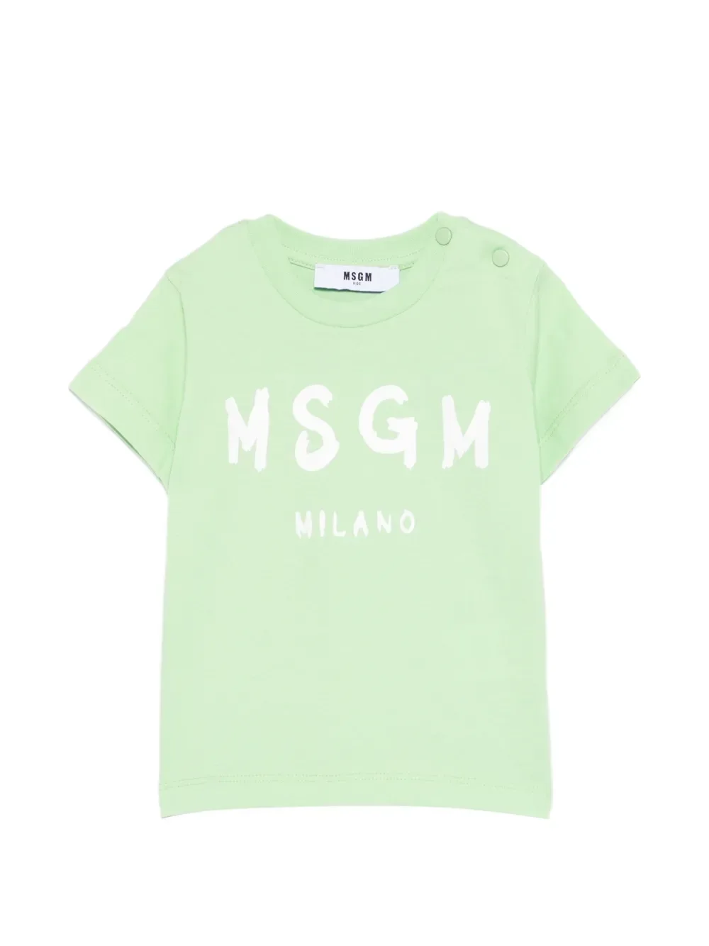 Футболка с графичным принтом MSGM Kids, зеленый
