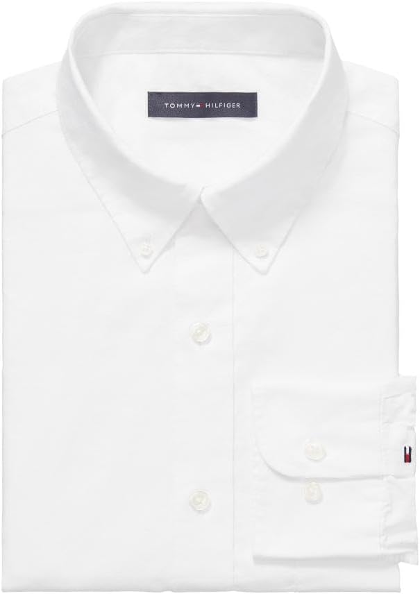 Мужская рубашка Tommy Hilfiger Regular Fit на пуговицах, White — фото 3