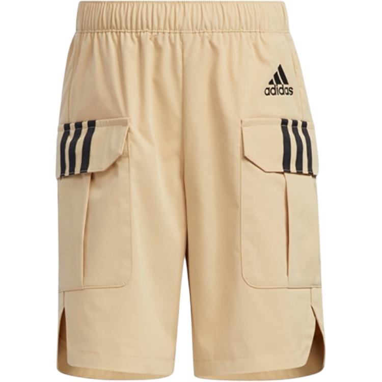 Детская короткая футболка Adidas, хаки