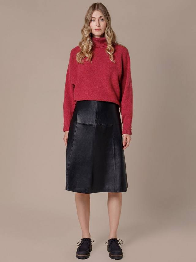 

Кожаная юбка миди с декоративными швами Celtic & Co.