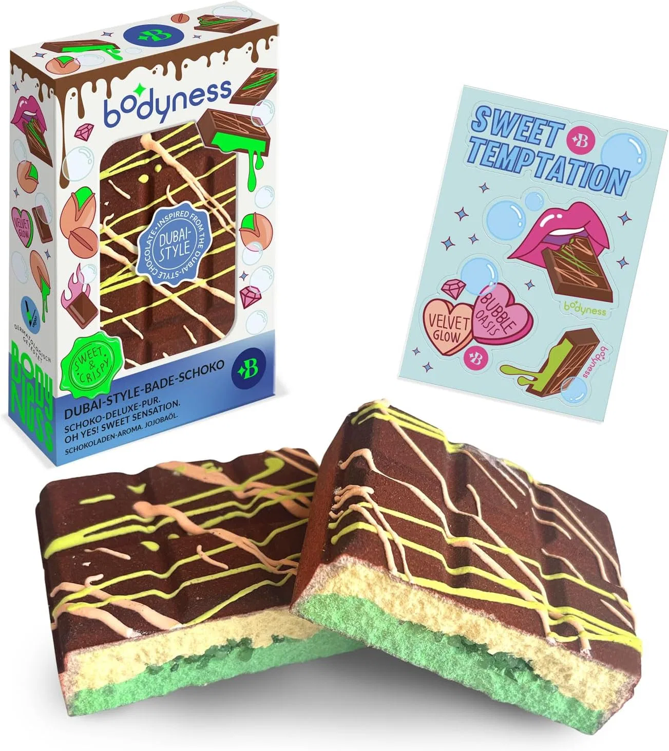 Набор бомбочек для ванны «Dubai Chocolate» 8 шт. от BODYNESS Bodyness