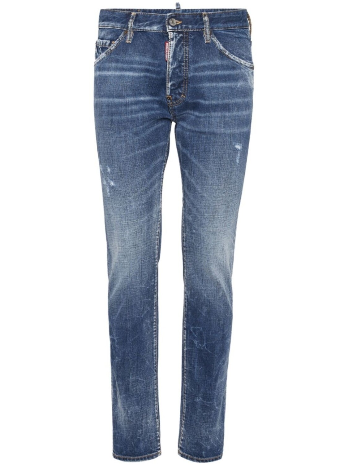 

DSQUARED2 джинсы скинни с эффектом потертости, синий