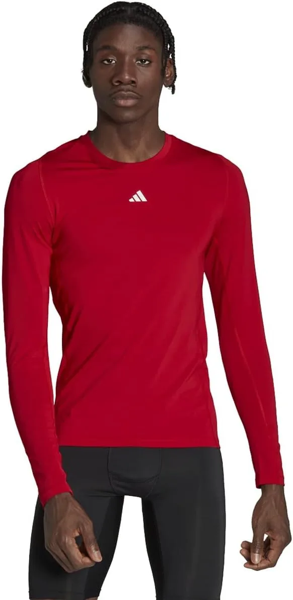 Футболка с длинным рукавом Adidas Techfit, красный