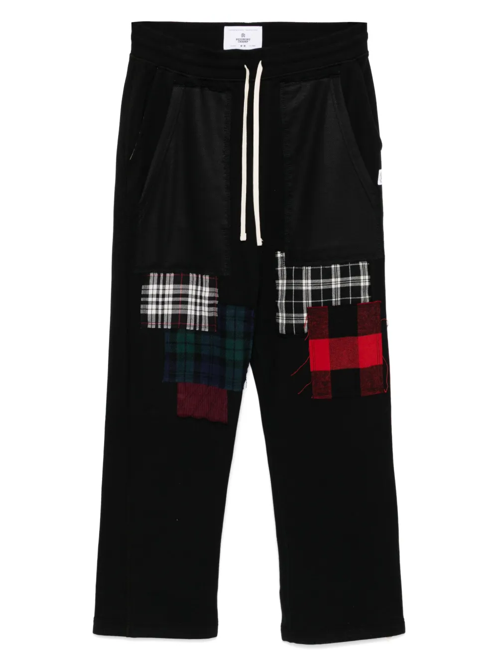 

Спортивные брюки в клетку-пэчворк Junya Watanabe MAN, черный