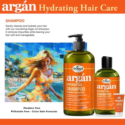 Шампунь Moisturizing Argan 350ml with Argan Oil — фото 3