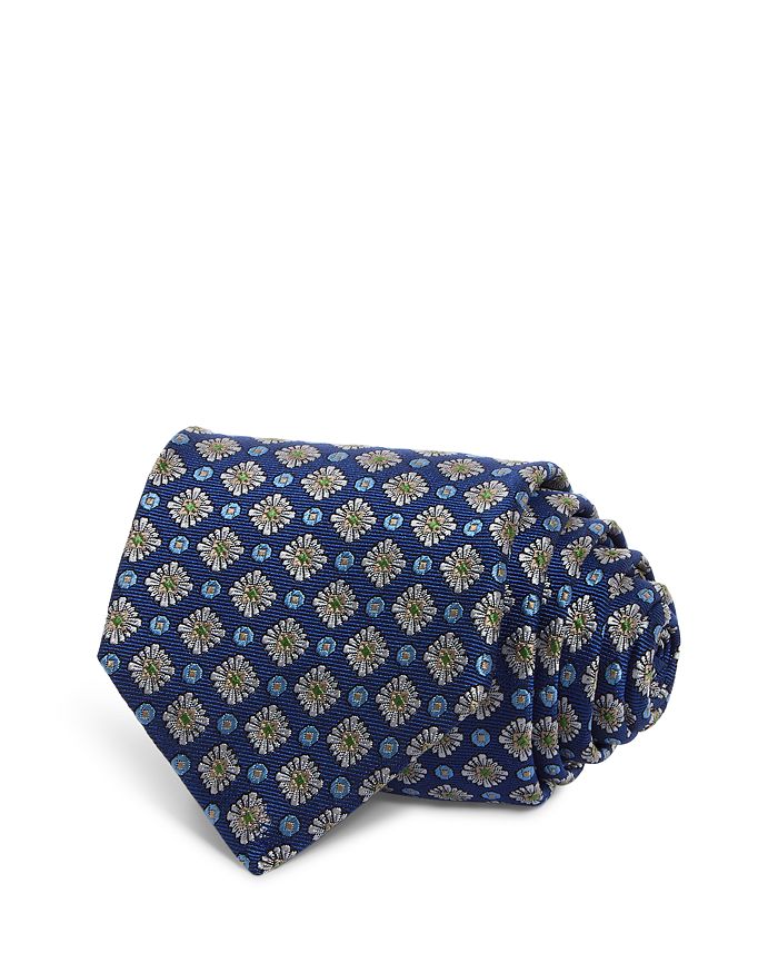 

Шелковый классический галстук Neat Tie David Donahue, синий