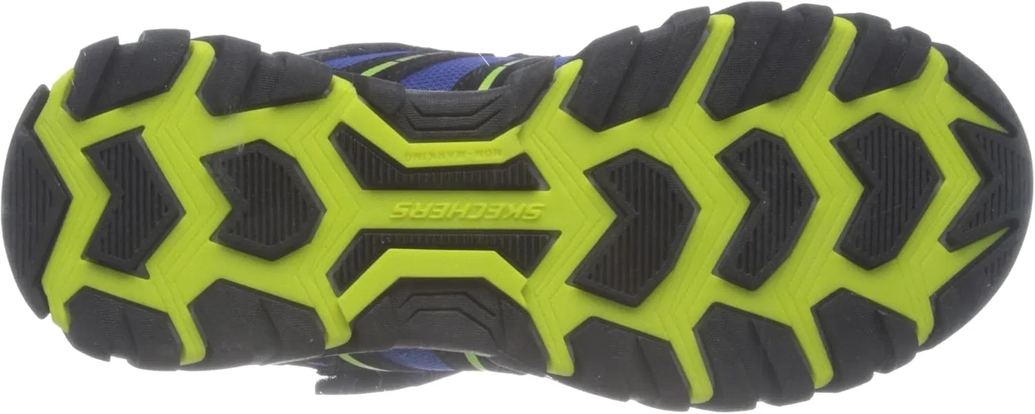 Детские ботинки Skechers Rugged Ranger Hydro-Scout, Black Synthetic Blue Yellow Orange Trim — фото 4