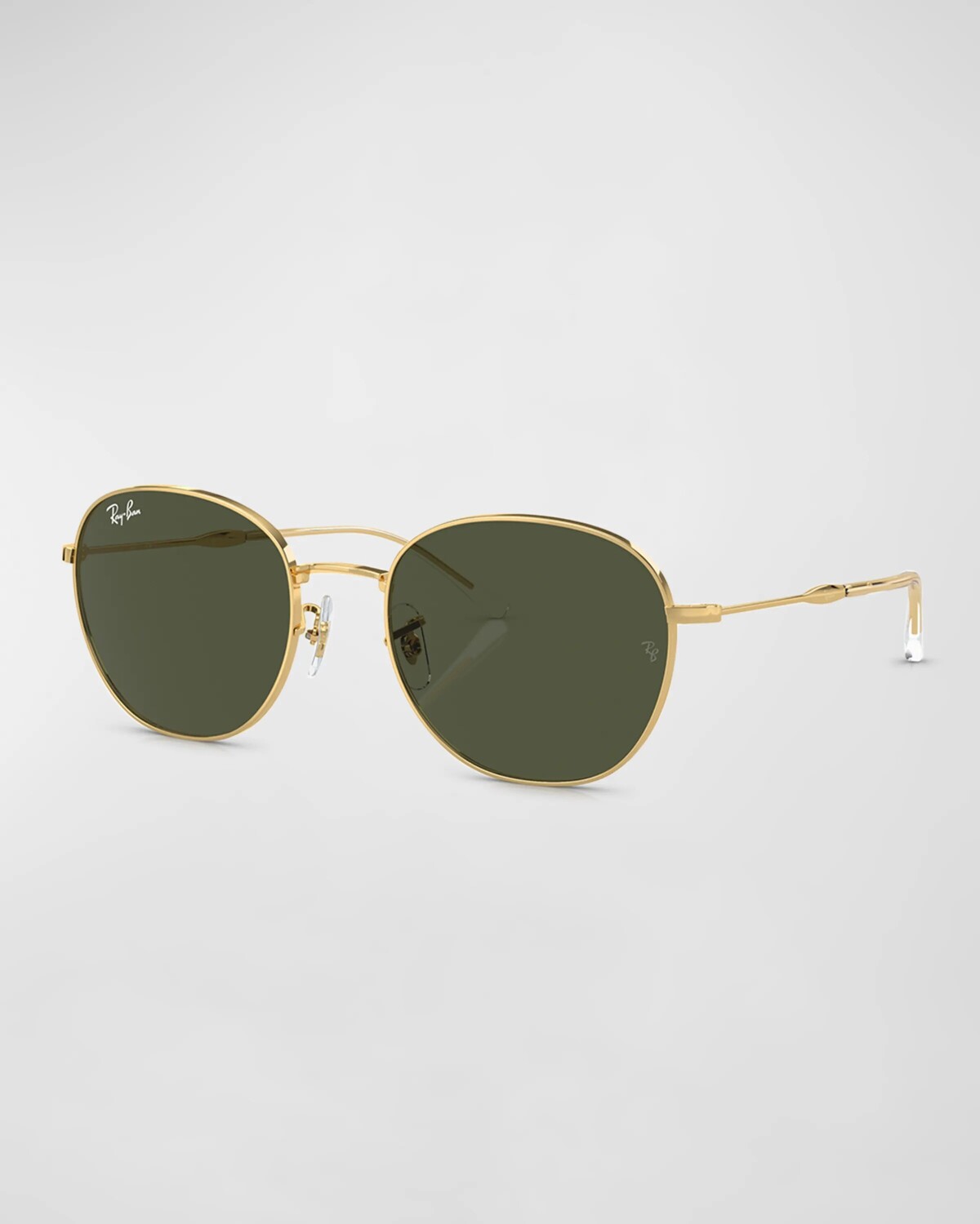 

Круглые солнцезащитные очки из гладкого металла, 55 мм Ray Ban, цвет Gold Flash