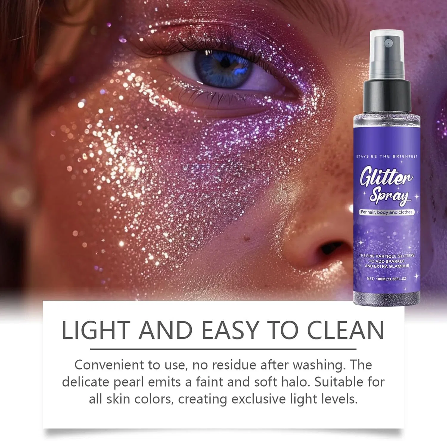 Спрей для волос с блестками Body Glitter Spray, 100 мл — фото 2