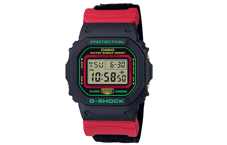 

Коллекция G SHOCK Электронный механизм Тканевый ремешок Мужские часы Черный циферблат CASIO