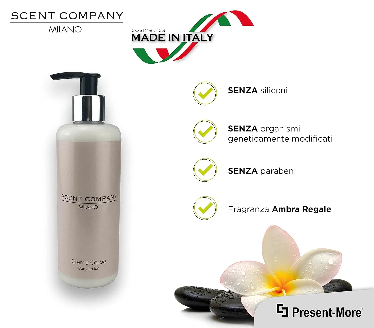 Крем для тела «Scent Company Milano» с ароматом королевской амбры Present-More — фото 3