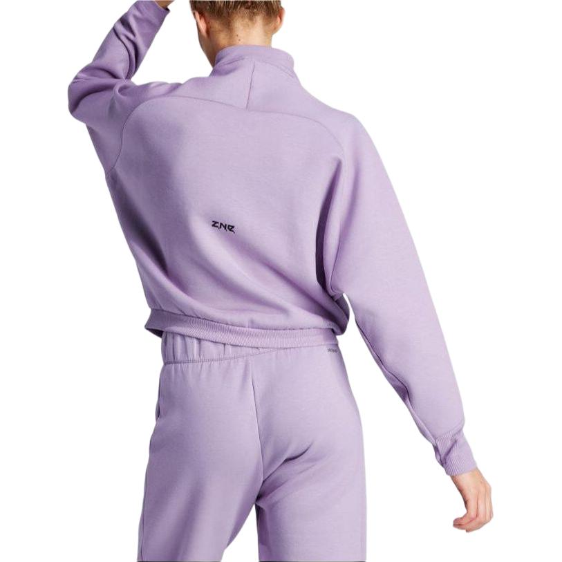Куртка (WMNS) adidas ZNE Quarter-Zip Track Jacket Asia Sizing 'Purple', фиолетовый — фото 4
