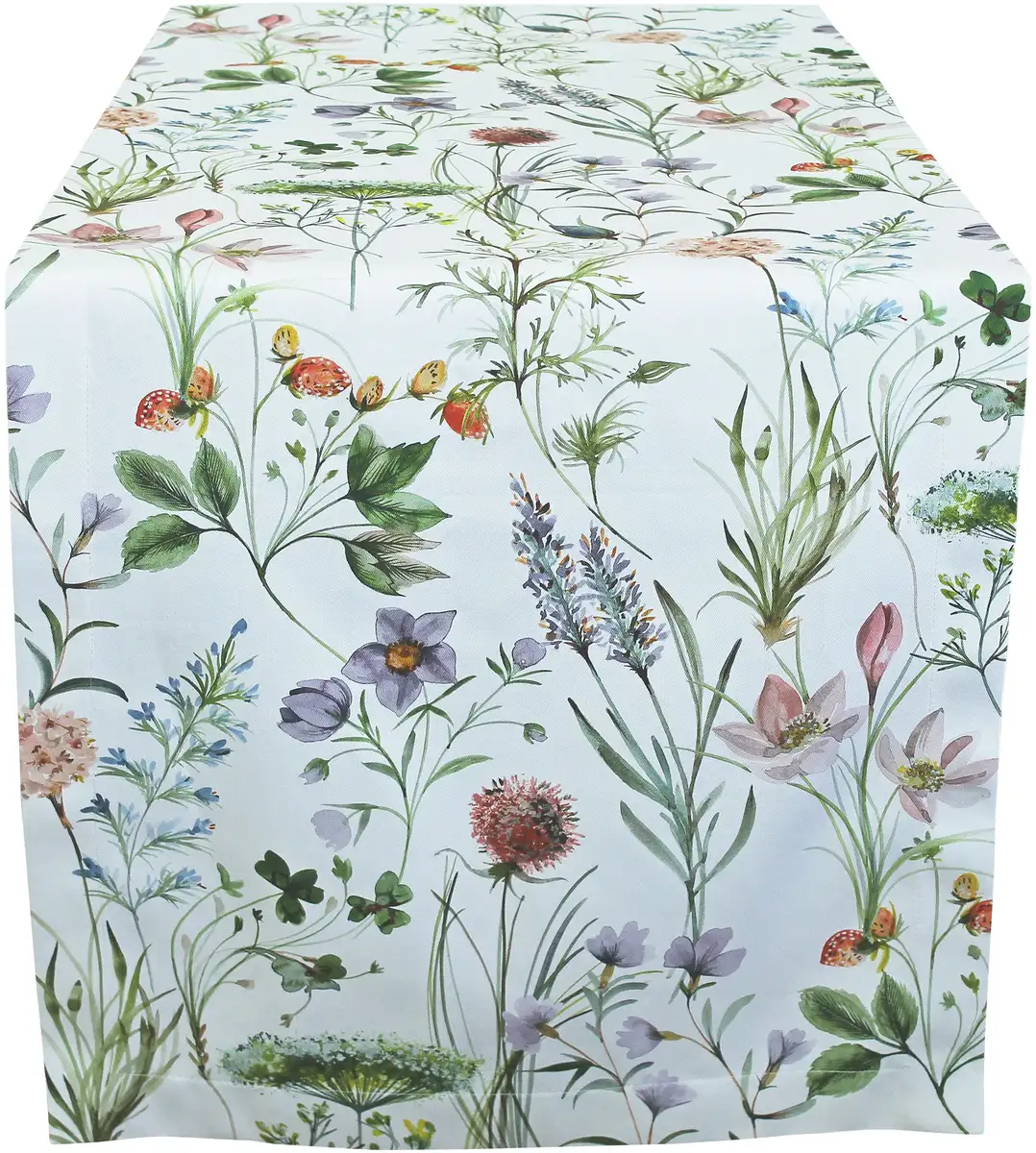 

HOSSNER - HOMECOLLECTION дорожка для стола "32660 Mirabell", (1 шт.) 50х150 см, белый/зеленый/красный/розовый/сиреневый/желтый