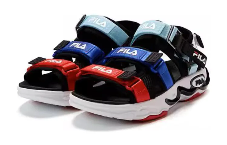 FILA KIDS Детские сандалии anti kick черные огненно-красные — фото 4