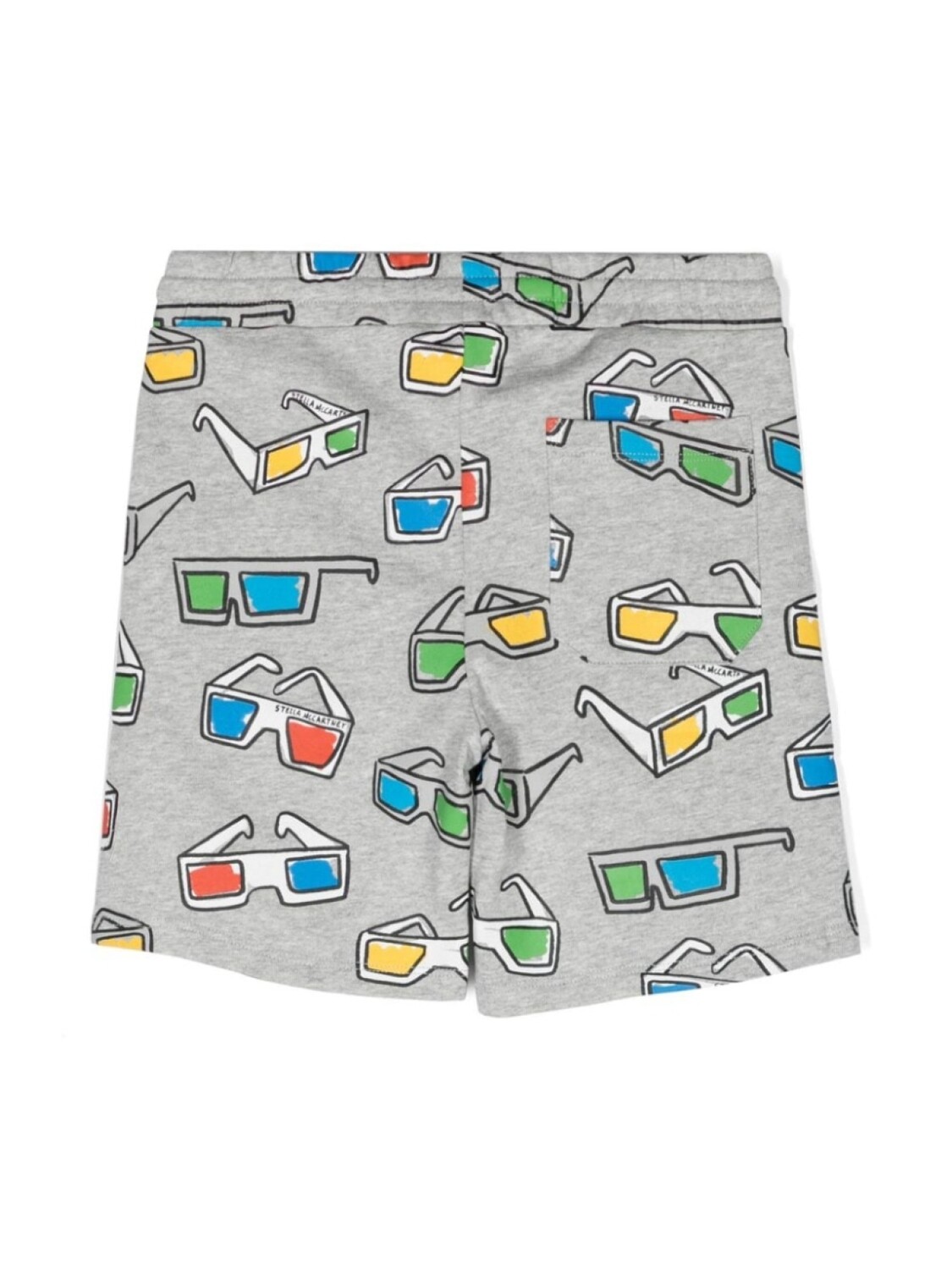 Stella McCartney Kids спортивные шорты из органического хлопка с принтом, серый — фото 2