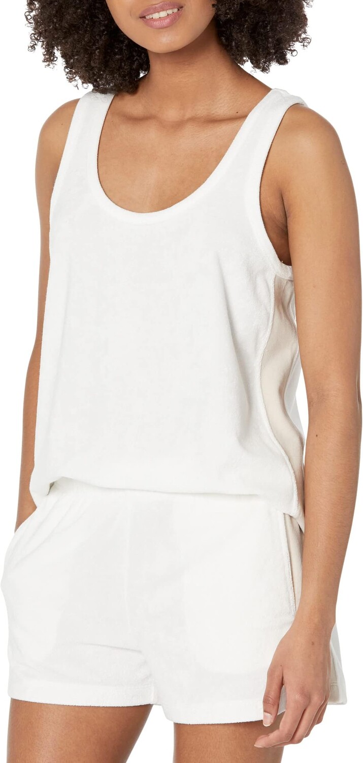 

Пижамный комплект Barefoot Dreams CozyTerry and Luxechic Mix Tank and Shorts Set, цвет Sea Salt/Stone
