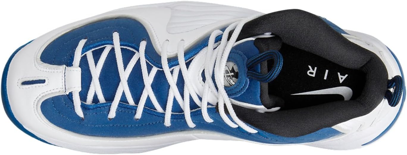 Кроссовки Nike Air Penny II - Atlantic Blue / White / Black / Metallic Silver, белый/синий — фото 3