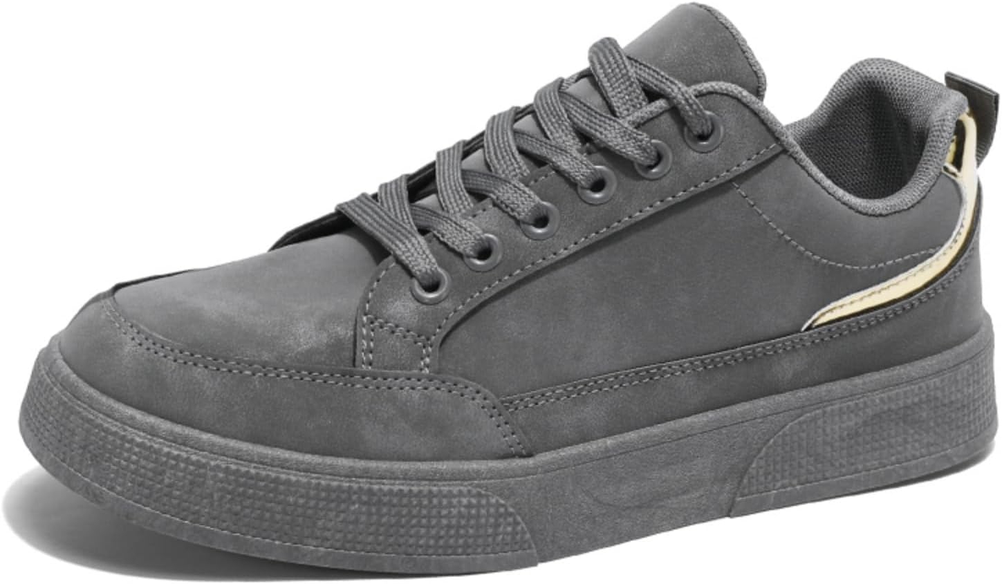 

Мужские кроссовки на шнуровке однотонного цвета, стильные, с эффектом увеличения роста, удобные, подходят для уличной моды и скейтбординга Khwfjas, серый