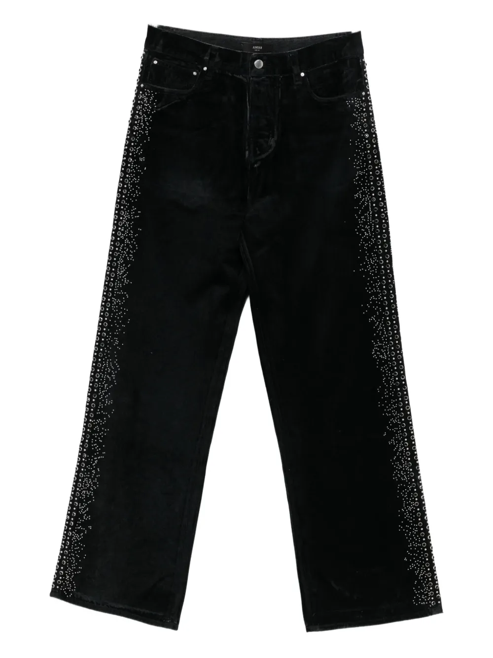 

Драпированные бархатные джинсы AMIRI, черный
