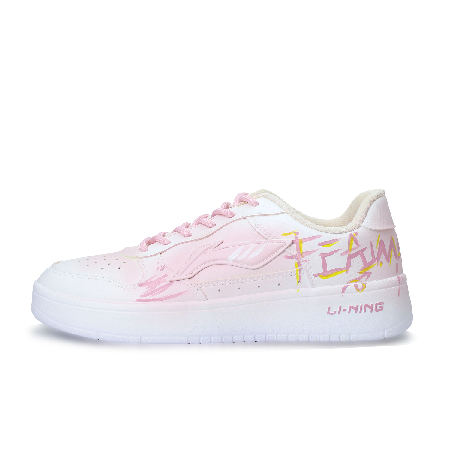 

LINING Понтонные лодки скейтерские кроссовки унисекс низкие розовые белые, цвет Pink