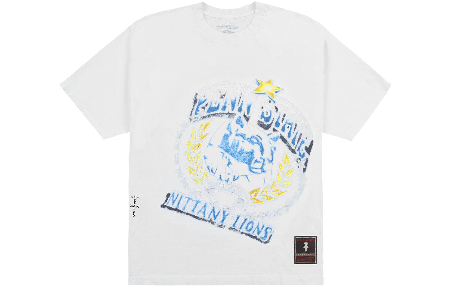 

Футболка Mitchell & Ness X унисекс белая Travis Scott, белый