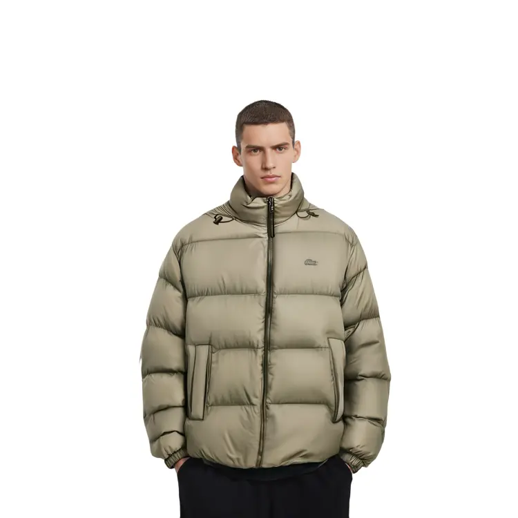 Стеганая куртка Lacoste, хаки/зеленый — фото 3