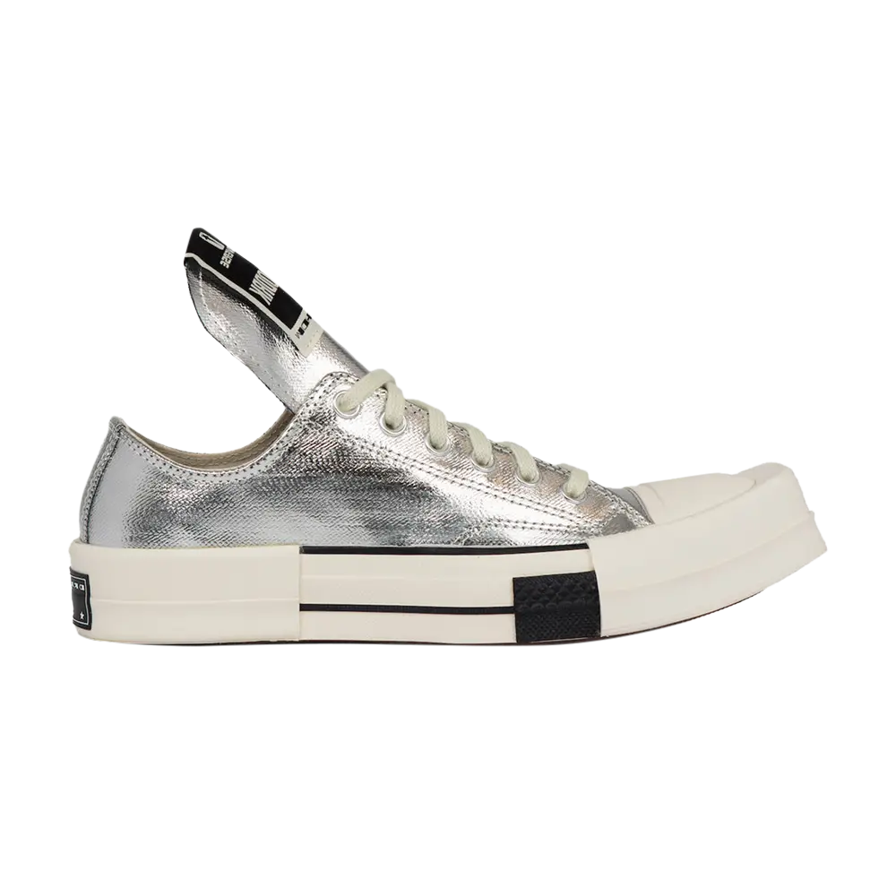 Низкие кроссовки Converse x Rick Owens DRKSHDW TURBODRK Low, серебро